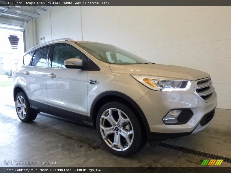 White Gold / Charcoal Black 2017 Ford Escape Titanium 4WD