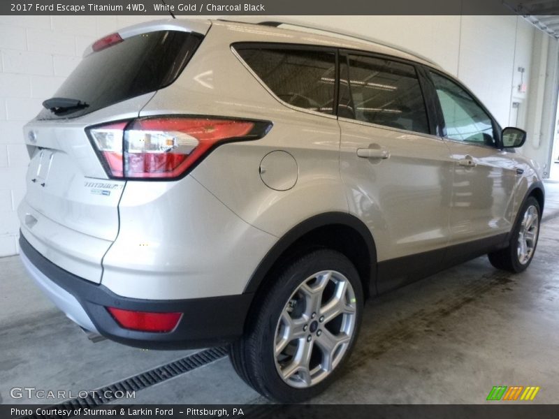 White Gold / Charcoal Black 2017 Ford Escape Titanium 4WD