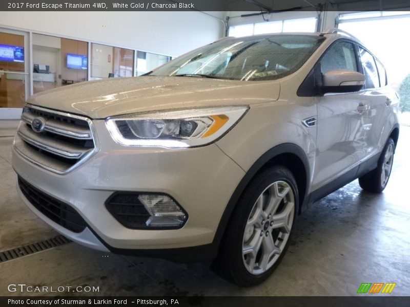 White Gold / Charcoal Black 2017 Ford Escape Titanium 4WD