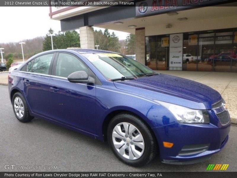 Blue Topaz Metallic / Jet Black/Medium Titanium 2012 Chevrolet Cruze LS