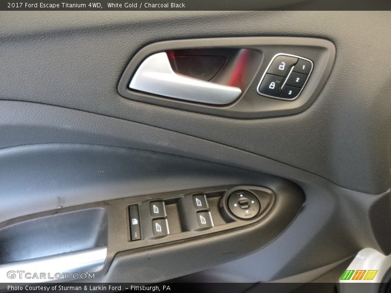 White Gold / Charcoal Black 2017 Ford Escape Titanium 4WD