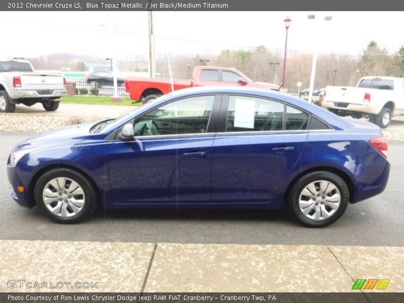 Blue Topaz Metallic / Jet Black/Medium Titanium 2012 Chevrolet Cruze LS