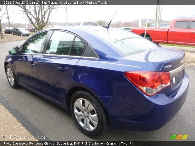 Blue Topaz Metallic / Jet Black/Medium Titanium 2012 Chevrolet Cruze LS