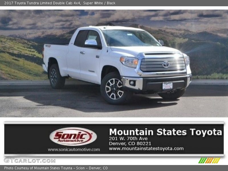 Super White / Black 2017 Toyota Tundra Limited Double Cab 4x4