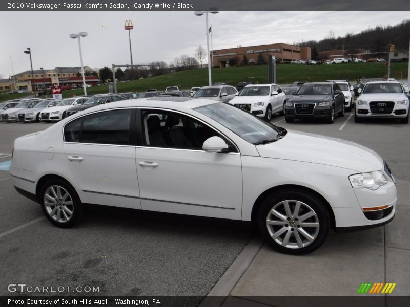 Candy White / Black 2010 Volkswagen Passat Komfort Sedan