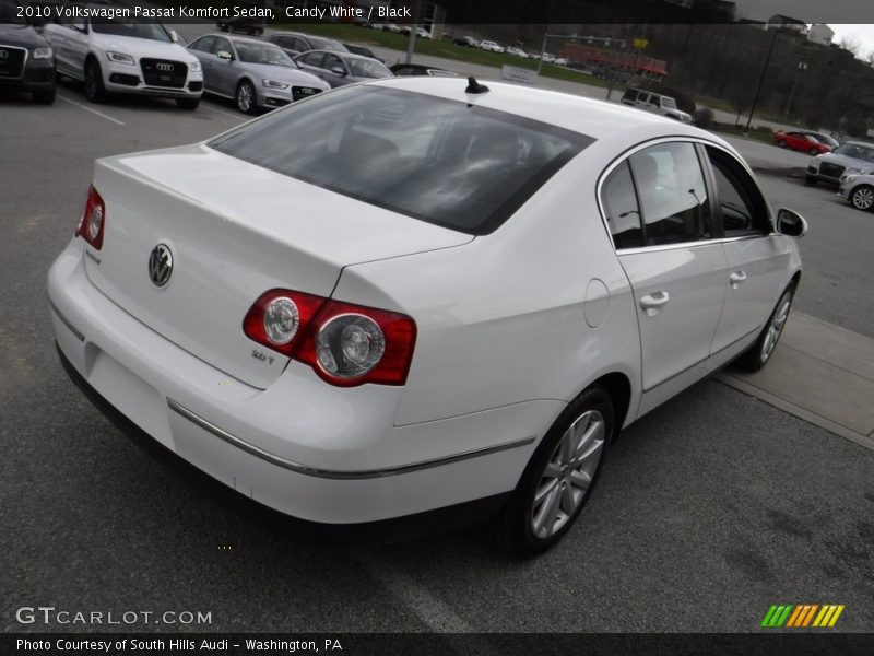 Candy White / Black 2010 Volkswagen Passat Komfort Sedan