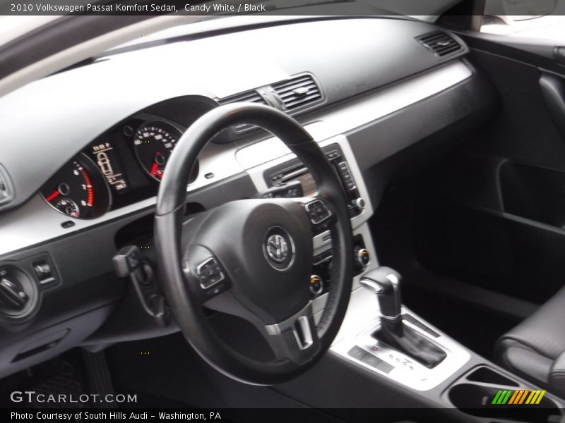 Candy White / Black 2010 Volkswagen Passat Komfort Sedan