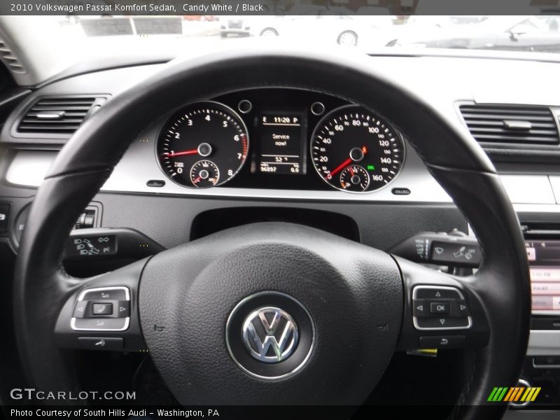Candy White / Black 2010 Volkswagen Passat Komfort Sedan