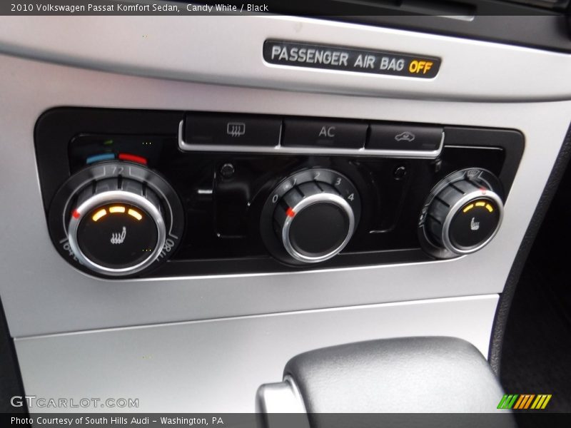 Candy White / Black 2010 Volkswagen Passat Komfort Sedan