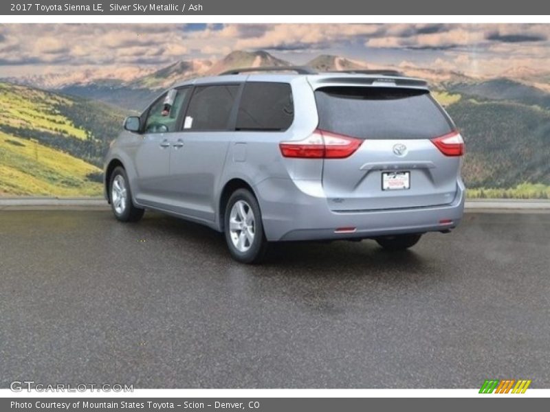 Silver Sky Metallic / Ash 2017 Toyota Sienna LE