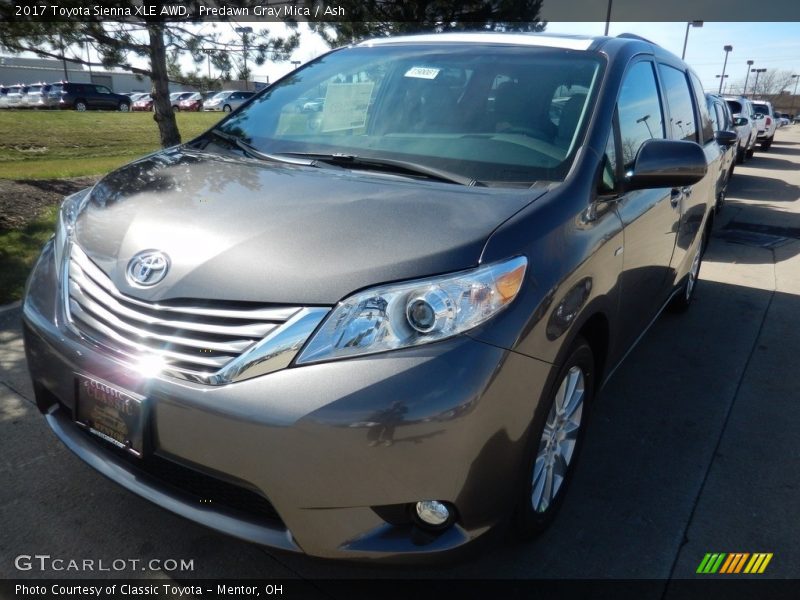 Predawn Gray Mica / Ash 2017 Toyota Sienna XLE AWD