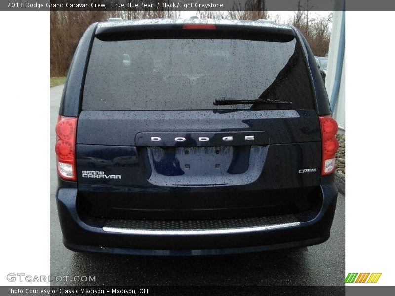 True Blue Pearl / Black/Light Graystone 2013 Dodge Grand Caravan Crew