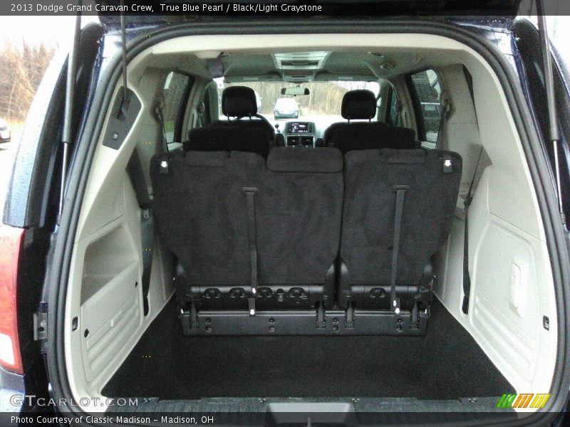 True Blue Pearl / Black/Light Graystone 2013 Dodge Grand Caravan Crew