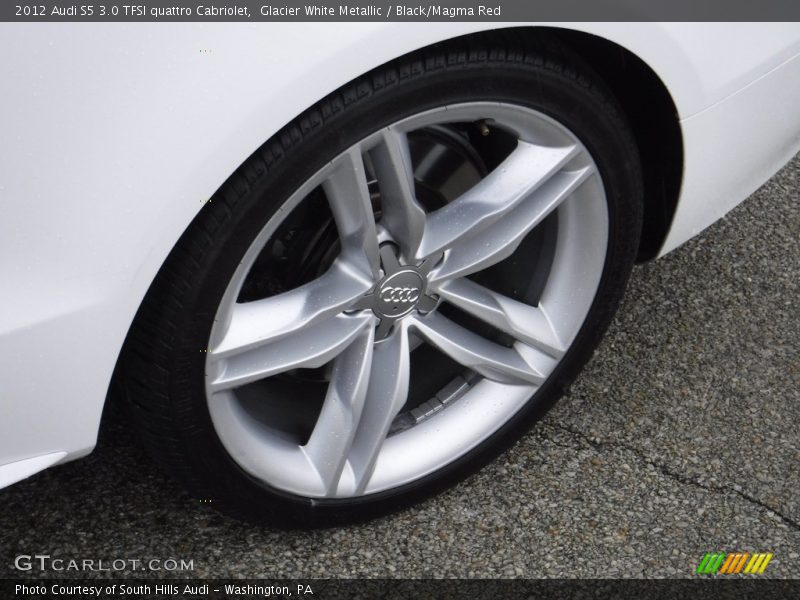 Glacier White Metallic / Black/Magma Red 2012 Audi S5 3.0 TFSI quattro Cabriolet
