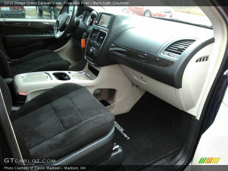 True Blue Pearl / Black/Light Graystone 2013 Dodge Grand Caravan Crew