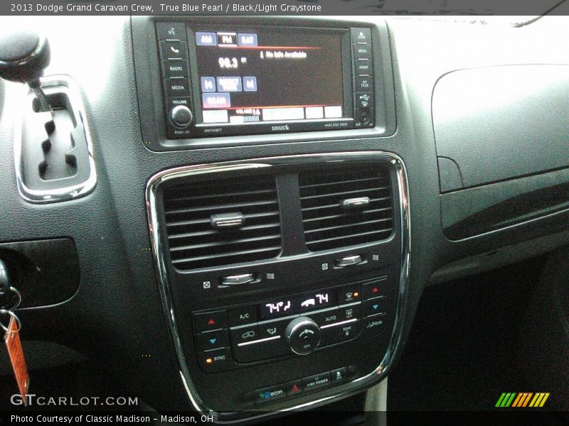 True Blue Pearl / Black/Light Graystone 2013 Dodge Grand Caravan Crew