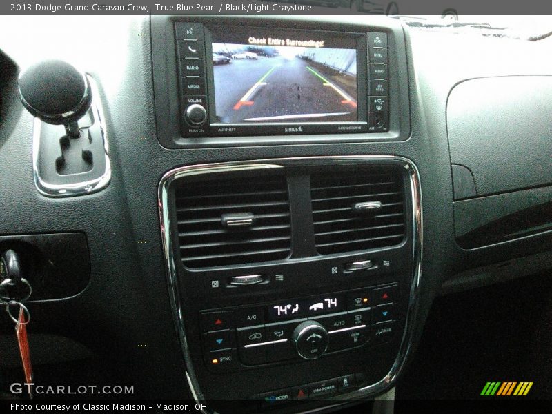 True Blue Pearl / Black/Light Graystone 2013 Dodge Grand Caravan Crew