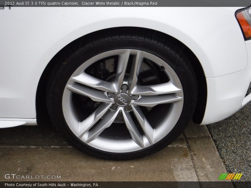 Glacier White Metallic / Black/Magma Red 2012 Audi S5 3.0 TFSI quattro Cabriolet
