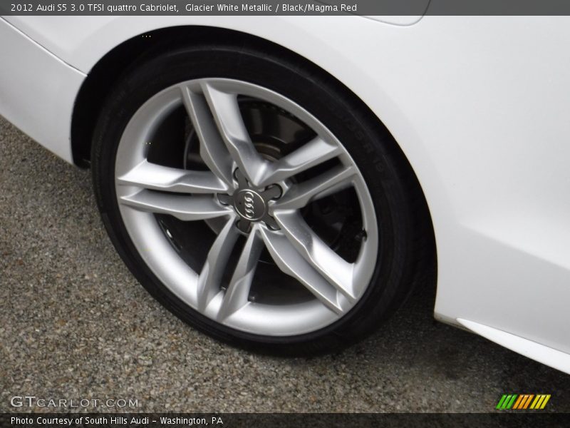 Glacier White Metallic / Black/Magma Red 2012 Audi S5 3.0 TFSI quattro Cabriolet