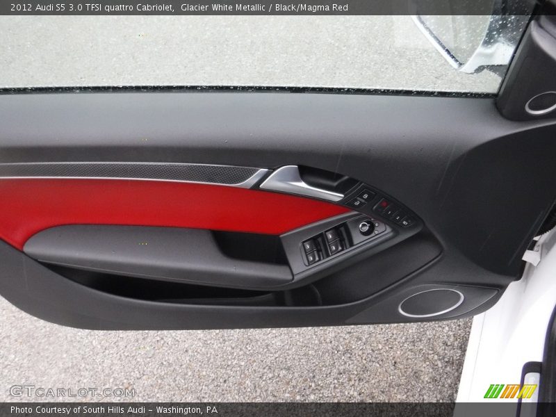 Glacier White Metallic / Black/Magma Red 2012 Audi S5 3.0 TFSI quattro Cabriolet