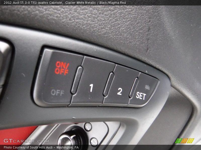 Glacier White Metallic / Black/Magma Red 2012 Audi S5 3.0 TFSI quattro Cabriolet