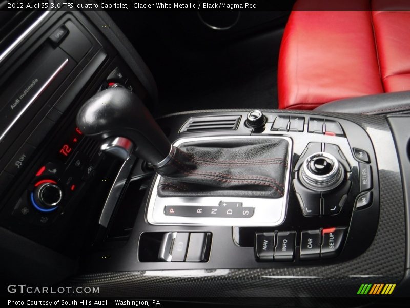 Glacier White Metallic / Black/Magma Red 2012 Audi S5 3.0 TFSI quattro Cabriolet