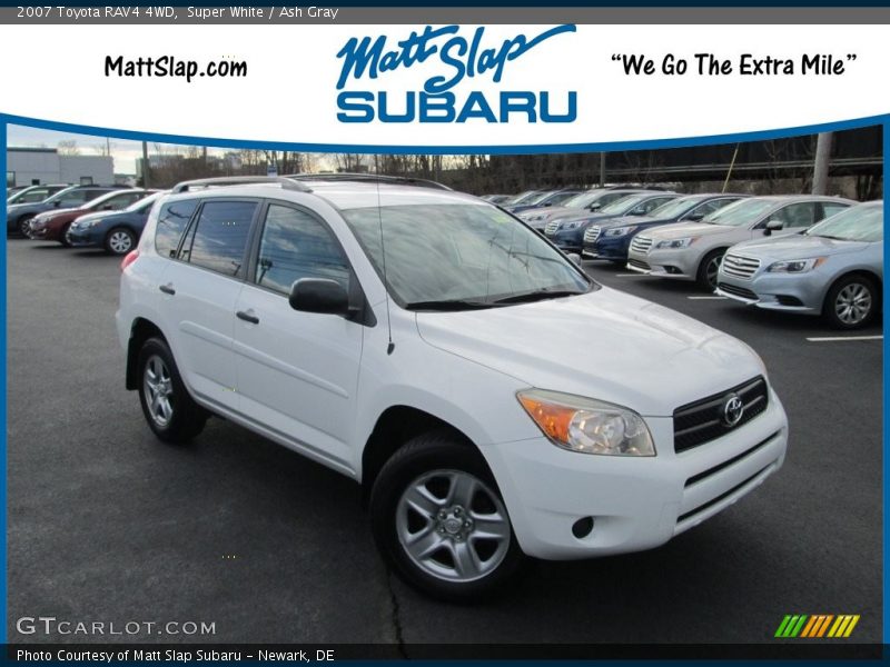 Super White / Ash Gray 2007 Toyota RAV4 4WD