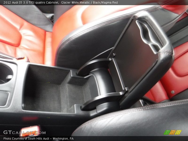Glacier White Metallic / Black/Magma Red 2012 Audi S5 3.0 TFSI quattro Cabriolet