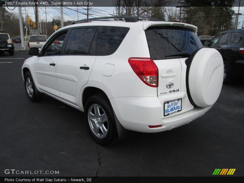 Super White / Ash Gray 2007 Toyota RAV4 4WD