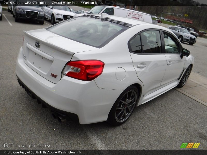 Crystal White Pearl / Carbon Black 2016 Subaru WRX STI Limited