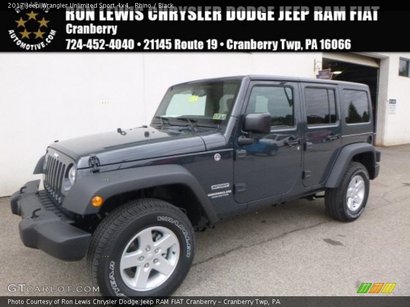 Rhino / Black 2017 Jeep Wrangler Unlimited Sport 4x4
