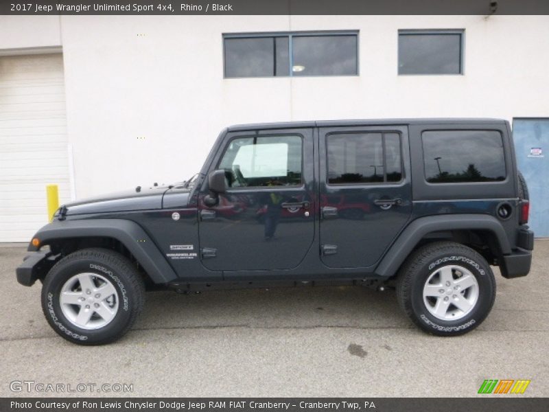 Rhino / Black 2017 Jeep Wrangler Unlimited Sport 4x4
