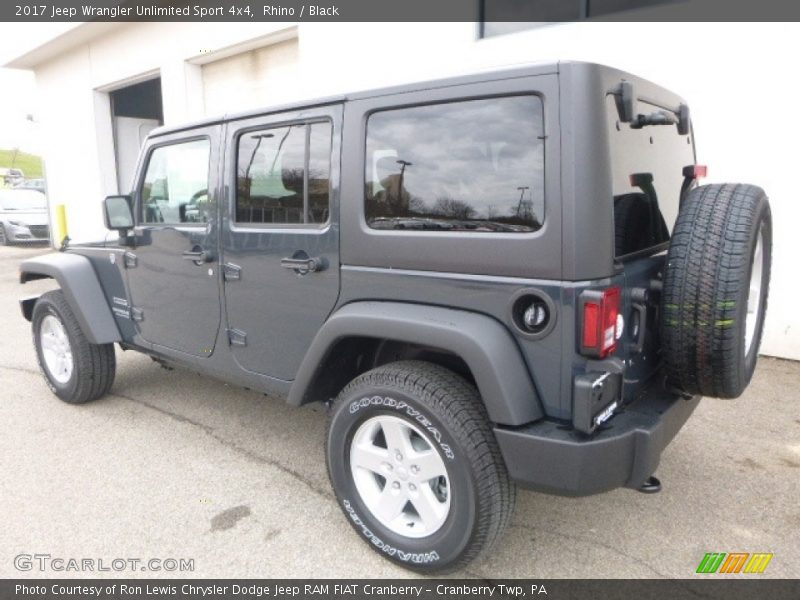 Rhino / Black 2017 Jeep Wrangler Unlimited Sport 4x4