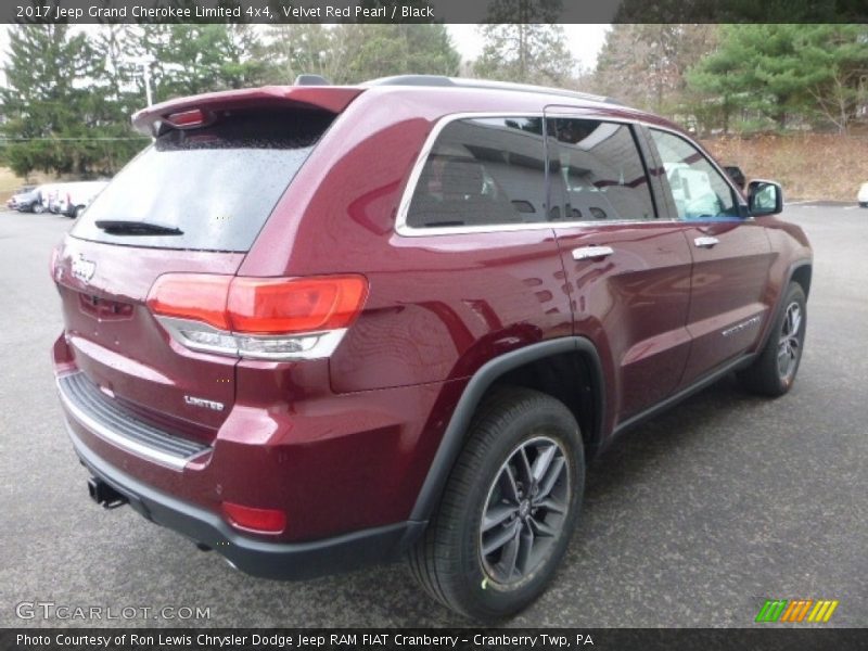 Velvet Red Pearl / Black 2017 Jeep Grand Cherokee Limited 4x4