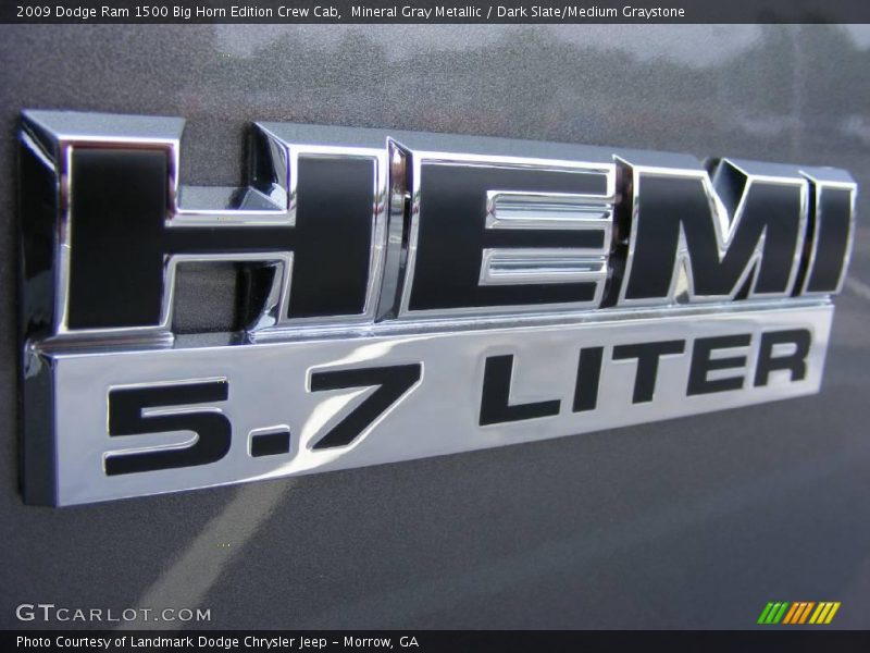 Mineral Gray Metallic / Dark Slate/Medium Graystone 2009 Dodge Ram 1500 Big Horn Edition Crew Cab