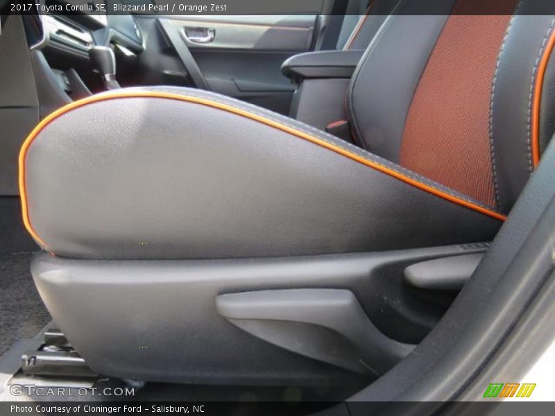 Front Seat of 2017 Corolla SE
