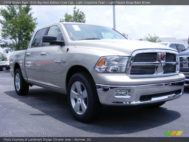 Light Graystone Pearl / Light Pebble Beige/Bark Brown 2009 Dodge Ram 1500 Big Horn Edition Crew Cab
