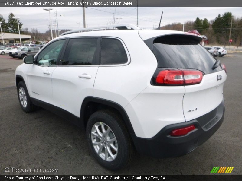 Bright White / Black/Light Frost Beige 2017 Jeep Cherokee Latitude 4x4
