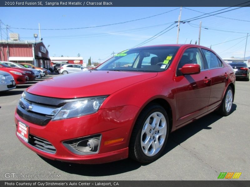 Sangria Red Metallic / Charcoal Black 2010 Ford Fusion SE