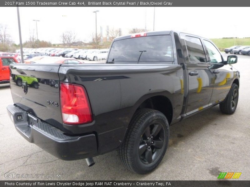 Brilliant Black Crystal Pearl / Black/Diesel Gray 2017 Ram 1500 Tradesman Crew Cab 4x4