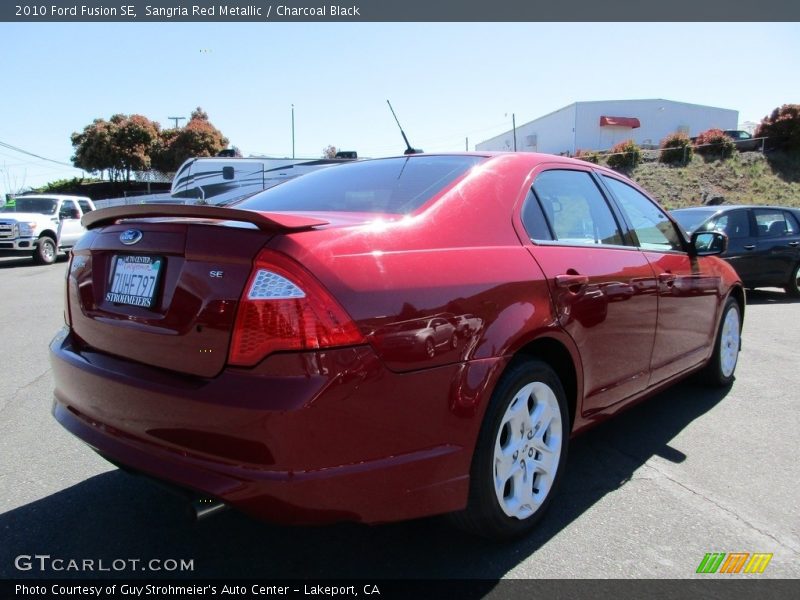 Sangria Red Metallic / Charcoal Black 2010 Ford Fusion SE