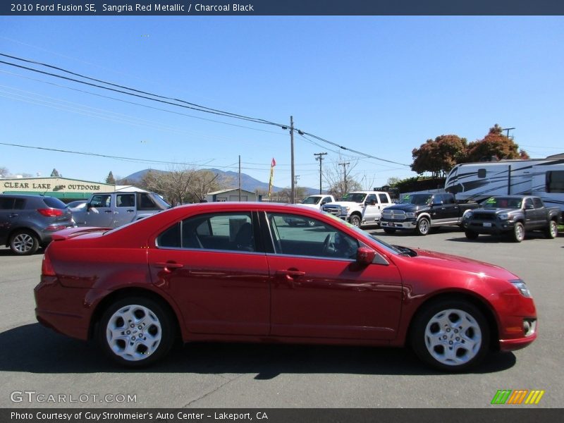 Sangria Red Metallic / Charcoal Black 2010 Ford Fusion SE