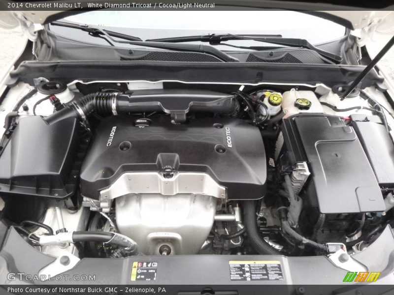 White Diamond Tricoat / Cocoa/Light Neutral 2014 Chevrolet Malibu LT
