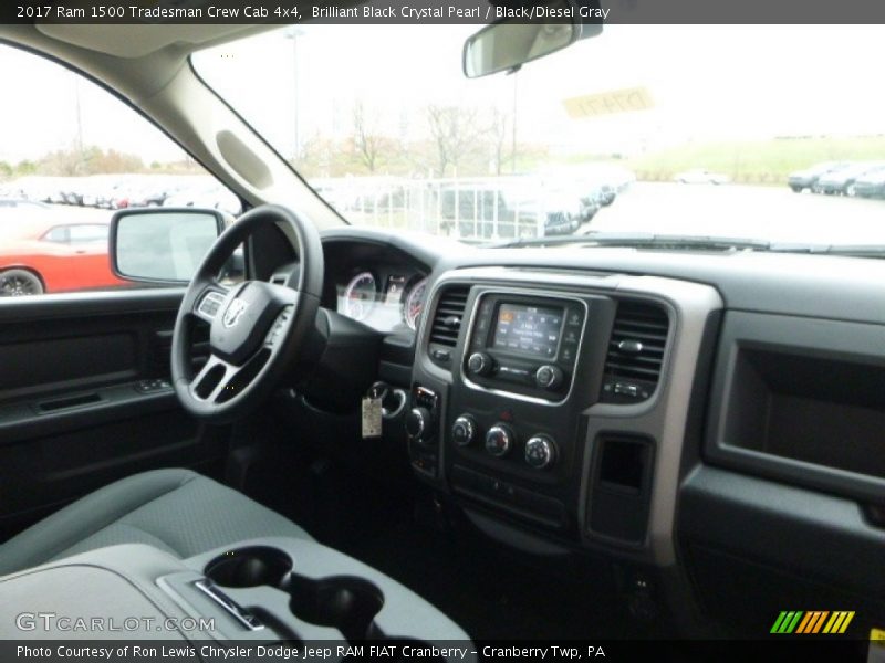 Brilliant Black Crystal Pearl / Black/Diesel Gray 2017 Ram 1500 Tradesman Crew Cab 4x4