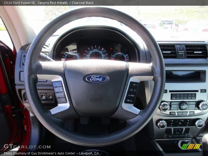 Sangria Red Metallic / Charcoal Black 2010 Ford Fusion SE