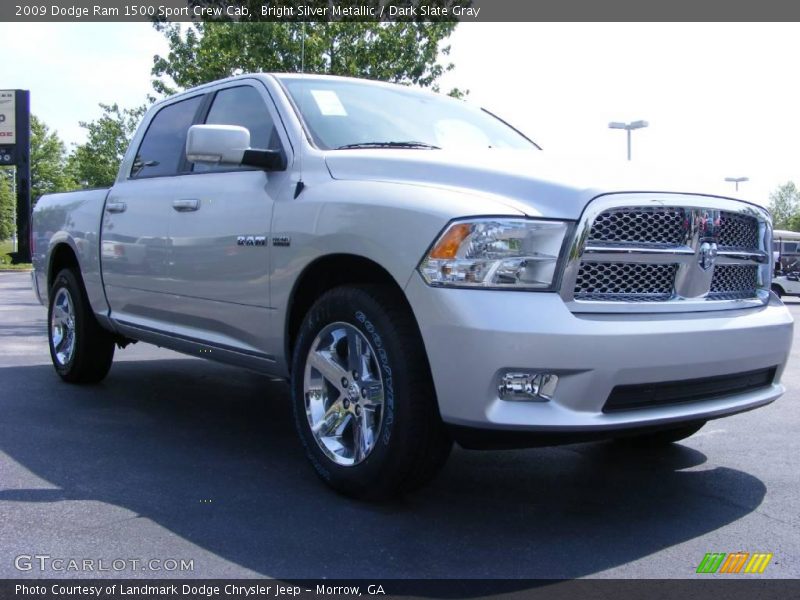 Bright Silver Metallic / Dark Slate Gray 2009 Dodge Ram 1500 Sport Crew Cab