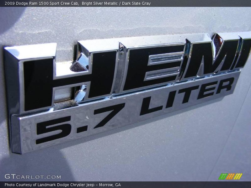 Bright Silver Metallic / Dark Slate Gray 2009 Dodge Ram 1500 Sport Crew Cab