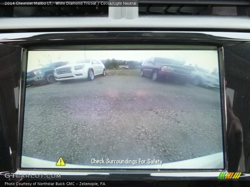 White Diamond Tricoat / Cocoa/Light Neutral 2014 Chevrolet Malibu LT