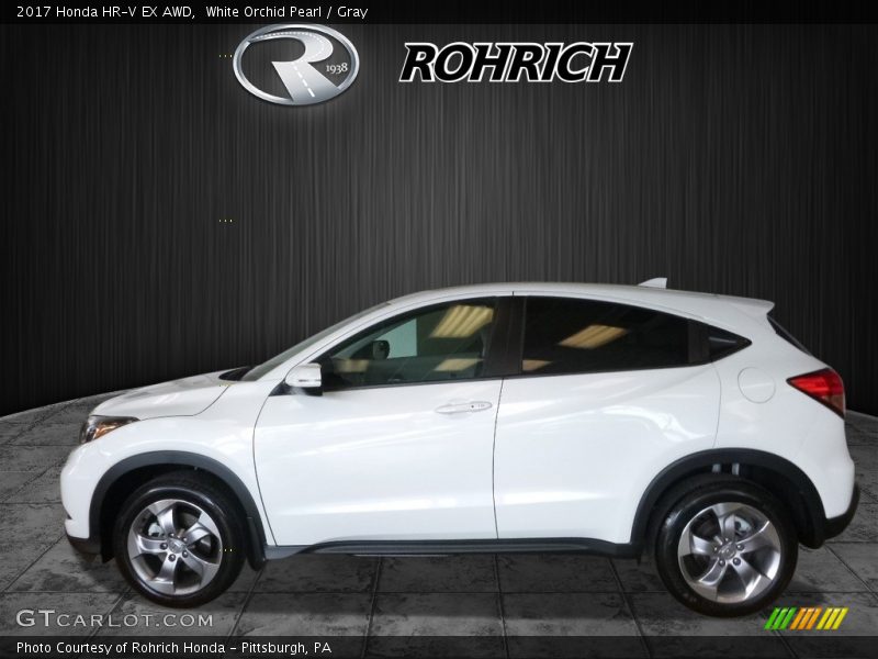 White Orchid Pearl / Gray 2017 Honda HR-V EX AWD