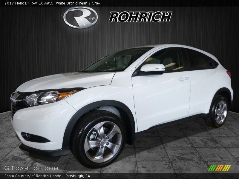 White Orchid Pearl / Gray 2017 Honda HR-V EX AWD